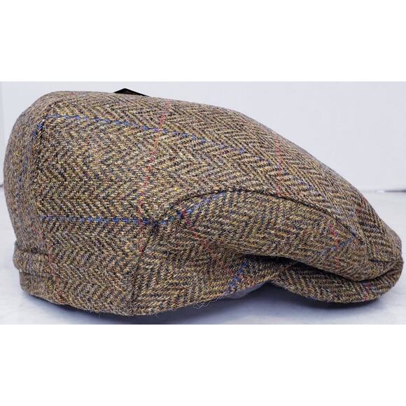 NWT MUCROS WEAVERS Trinity Wool Newsboy Flat Cap Herringbone Irish Tweed in XL - Picture 6 of 12